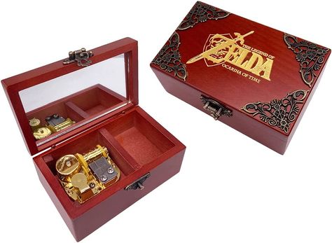 The Legend of Zelda Jewelry Music Box with Mirror & Retro Lock Carved Wood Musical Box Wind up Gift Box (Melody:Song of Storms from Ocarina of Time Anastasia Jewelry, Anastasia Music Box, Once Upon A December, Jewelry Music Box, Musical Gift, Musical Box, Music Box Jewelry, Up Music, Music Jewelry