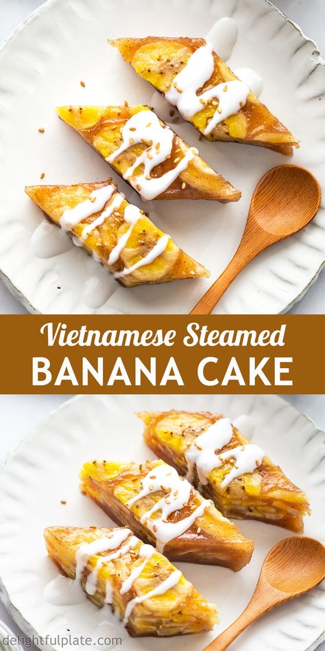 Vietnamese Desserts, Vietnamese Dessert, Asian Sweets, Healthy Nutrition Plan, Viet Food, Coconut Sauce, Vietnamese Cuisine, Ripe Bananas, Asian Desserts