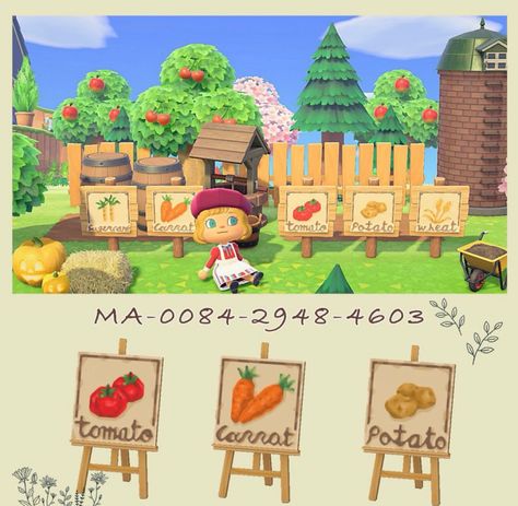 Crop Farming, Motif Acnl, Acnh Cottagecore, Vegetable Design, Animal Crossing 3ds, Ac New Leaf, Animal Crossing Funny, Animal Crossing Guide, Animal Crossing Qr Codes Clothes