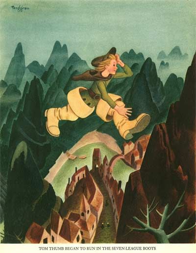 Illustration: Gustaf Tenggren and the Genesis of the Golden Book Style - AnimationResources.org - Serving the Online Animation Community AnimationResources.org – Serving the Online Animation Community Classic Fairy Tales, Tom Thumb, Fairytale Illustration, Little Golden Books, Vintage Children's Books, Pinocchio, Kids' Book, Childrens Illustrations, Children's Book Illustration