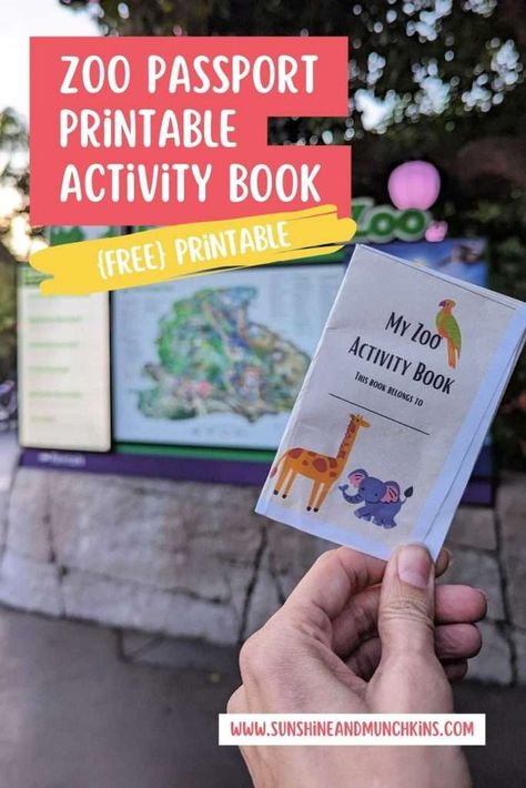 {FREE} Zoo Passport Printable Activity Book Homeschool Zoo Trip Free Printable, Zoo Homeschool Activities, Zoo Field Trip Activities Free Printable, Zoo Printables Free, Zoo Field Trip Activities, Zoo Activities Preschool, Zoo Field Trip, Passports For Kids, Zoo Book