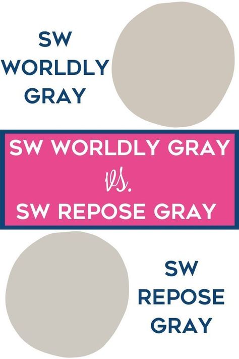 Comparing SW Worldly Gray and SW Repose Gray #sherwinwilliams #worldlygray #reposegray Sw Wordly Gray Paint, Greige Wall Color, Sherwin Williams Worldly Gray, Worldly Gray Sherwin Williams, Wordly Gray, Sherwin Williams Repose Gray, Rooms In A House, Sw Repose Gray, Neutral Gray Paint