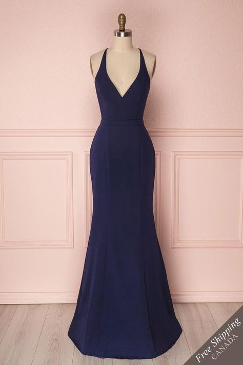 Ovasta Navy | Maxi Mermaid ... Navy Blue Dress Formal, Midnight Blue Prom Dress, Dark Blue Ball Gown, Dark Blue Long Dress, Formal Navy Blue Dress, Midnight Blue Prom Dresses, Prom Dress Navy Blue, Navy Prom Dress, Prom 2k24