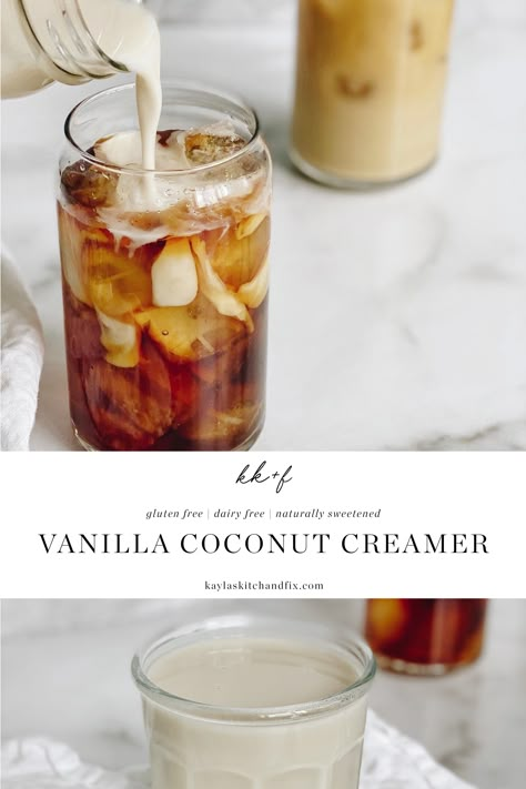 Coffee Creamer With Coconut Cream, Coconut Cream For Coffee, Coconut Cream Cold Brew, Coffee With Coconut Cream, Coconut Cream Coffee Recipes, Coconut Cream Drink Recipes, Coconut Cream Creamer Recipe, Coconut Cream Creamer, Healthy Coconut Cream Recipes