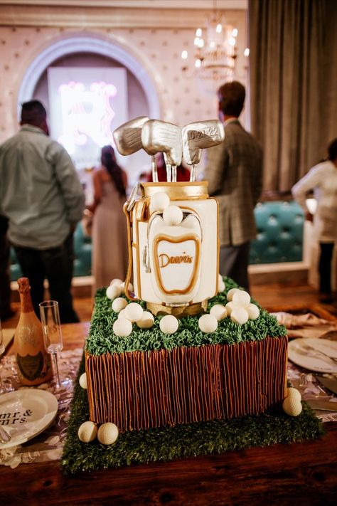 Golf Grooms Cake, Golf Wedding Cake, Groomsman Cake, Creme Cake, Golf Wedding, Golf Cake, Pre Wedding Party, Golf Birthday, Themed Wedding Cakes