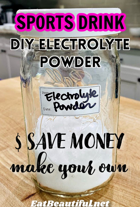 Diy Electrolyte Drink Recipes Sea Salt, Diy Hydration Drink Powder, Drink Powder Mixes, Diy Liquid Iv, Electrolyte Powder Recipe, Natural Electrolytes Drink, Homemade Pedialyte Recipe, Diy Lmnt Electrolyte, Diy Electrolyte Drink Powder