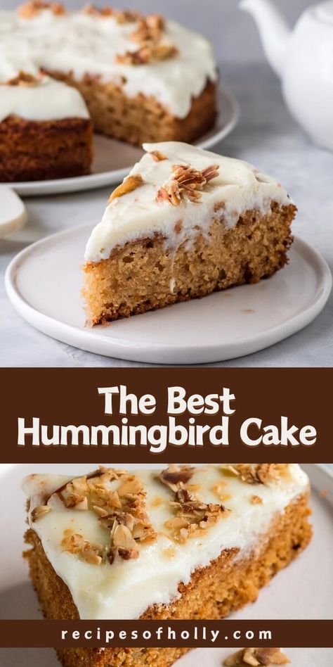 Easy Hummingbird Cake Hummingbird Cake Recipe Easy, Hummingbird Cheesecake, Tropic Cake, Hummingbird Cake Southern Living, Hummingbird Sheet Cake, Easy Hummingbird Cake, Almond Coffee Cake, Hummingbird Cake Recipes, Hummingbird Food