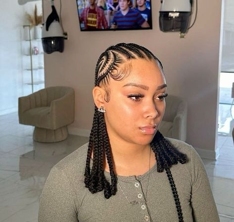 Conrow Braids Hairstyles All Back, Cornrows With Human Hair, Military Hairstyles For Black Women, Back To School Hairstyles Braids, All Back Hairstyle, Cornrows Natural Hair, Cornrows Braids For Black Women, Natural Hair Weaves, Cornrows Styles