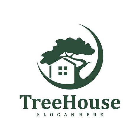 Tree House Logo, House Tree, House Logo Design, House Logo, Tree Logo, Tree Logos, Tree Saw, Heart Tree, Cityscape Photos