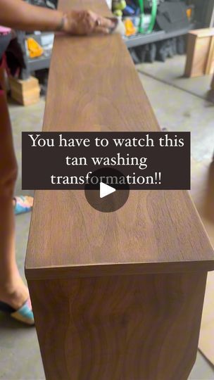 1.8K views · 721 reactions | By now, you’ve probably heard that Fusion Algonquin is the PERFECT paint for tan washing! Watch this bedroom set makeover for my process! #renewedbycloe #tanwashing #painting #asmr #neutral #modern #furniture #makeover | Carissa Marcheschi | Furniture Restoration Paint Washing Cabinets, Tan Wash Wood, Paint Washing Wood, Fusion Algonquin, Paint Wash Furniture, Bedroom Set Makeover, Modern Furniture Makeover, Paint Wash, Tan Paint