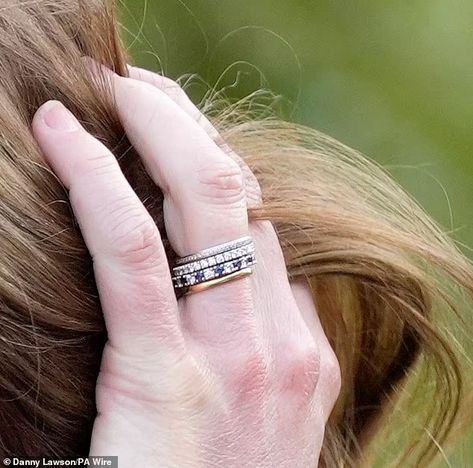 Kate Middleton goes without her sapphire wedding ring as she sports 'eternity band' during Southport visit with Prince William | Daily Mail Online Kate Middleton Ring, Meghan Markle Engagement, Princess Diana Jewelry, Princess Diana Engagement Ring, Kate Middleton Jewelry, Diana Engagement Ring, Royal Engagement Rings, Princess Diana Ring, Kate Middleton News