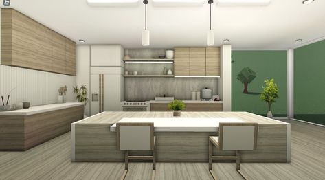 Modern Kitchen Design In Bloxburg, Modern House Kitchen Bloxburg, Bloxburg Modern Kitchen Design, Bloxburg Room Ideas Kitchen, Kitchen In Bloxburg, Bloxburg Security Room, Big Kitchen Idea Bloxburg, Bloxburg Kitchen Ideas No Gamepasses, Cute Bloxburg Kitchen Ideas