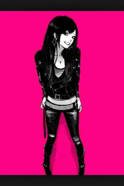 Punk Rock Girl....! Gothic Anime, Wow Art, Deviant Art, Rock Punk, Gustav Klimt, Manga Drawing, Anime Outfits, Manga Girl, Anime Style