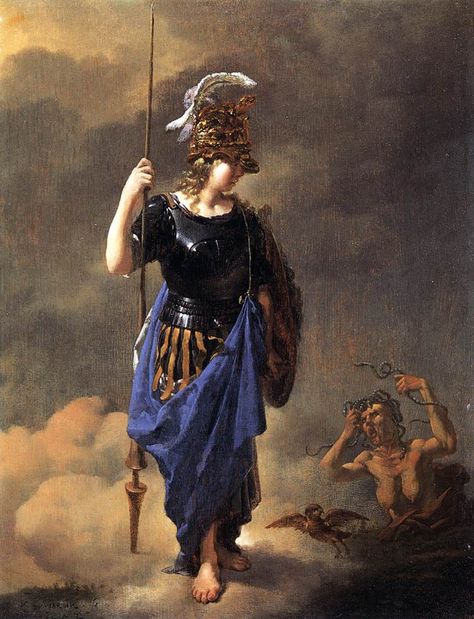 Pallas Athene / Athena Zeus Art, 17th Century Paintings, Greek Paintings, Roman Goddess, Athena Goddess, Greek And Roman Mythology, Greek Mythology Art, Roman Mythology, Mythology Art