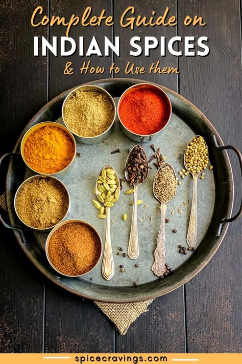 Indian Spices List, Spices List, Essential Spices, List Of Spices, Spice Blends Recipes, Indian Dinner, Spice Mix Recipes, Masala Spice, Homemade Spice Blends