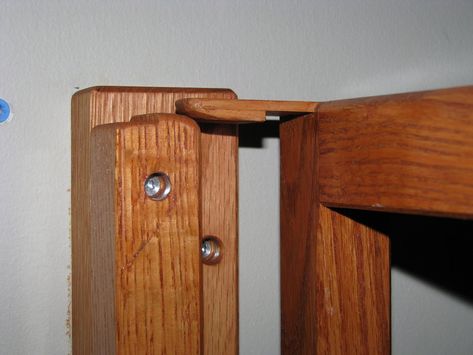 Baby Gate (self closing and latching) - by Rob @ LumberJocks.com ~ woodworking community Wooden Baby Gates, Porch Gate, Door Bench, Diy Baby Gate, Self Closing Hinges, Gate Locks, Dog Crate Furniture, Gate Latch, Baby Gate