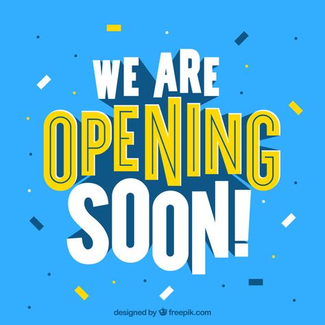 Modern opening soon composition with flat design Free Vector Typographie Logo, Banner Design Inspiration, Illustrator Design Tutorial, Typo Logo, Typography Poster Design, Title Design, Banner Template Design, Opening Soon, Typography Quotes