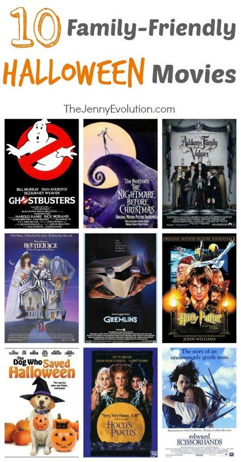 10 Favorite Halloween Movies for the Family | The Jenny Evolution Halloween Family Friendly Halloween Movies, Halloween Films, Kids Smile, Best Halloween Movies, Halloween Movie Night, Family Movie Night, Halloween Snacks, Family Movies, Halloween Movies