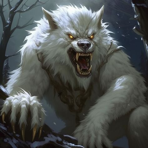 Albino Werewolf, White Werewolf Art, Celtic Werewolf, Blonde Werewolf, Werewolf Magic, Werewolf Concept Art, Silver Werewolf, Wolf Roaring, Cute Werewolf