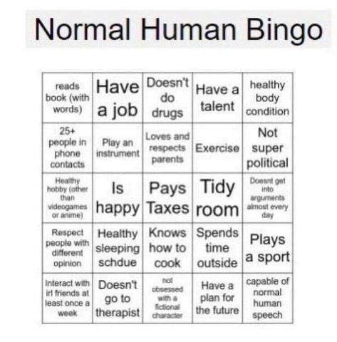 Human Bingo, Parent Contact, Killing Me, Some Questions, Go Fund Me, Healthy Body, Get Healthy, Bingo, Fun Facts