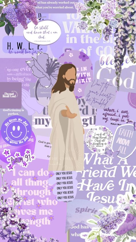 Purple bible verse wallpaper god Purple Verse Wallpaper, Cute Purple Lockscreen, Christian Iphone Wallpaper Purple, Bible Verse Lockscreen Aesthetic, Purple Collage Aesthetic Wallpaper, Purple Christian Aesthetic, Iphone Wallpaper Bible Verse Aesthetic, Aesthetic Christian Wallpaper Collage, Purple Jesus Wallpaper