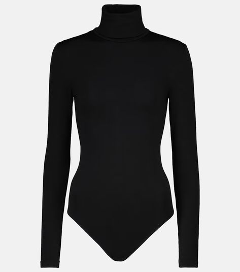 Colorado cotton-blend turtleneck bodysuit in black - Wolford | Mytheresa Black Turtle Neck Bodysuit Outfit, Black Turtleneck Bodysuit, Cosplay Bakugou, Night Costume, Misty Night, Singer Dr, Black Turtle Neck, Turtleneck Outfit, Turtleneck Bodysuit