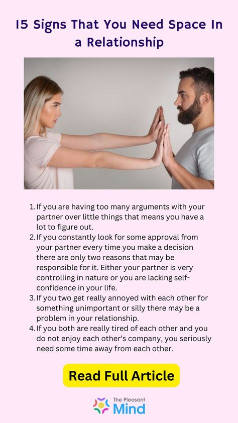 Different Signs That You Need Space In a Relationship Needing Space In A Relationship, Space In A Relationship, Relationship Meaning, Different Signs, Complicated Relationship, Love Marriage, Marriage Life, Personal Space, In A Relationship