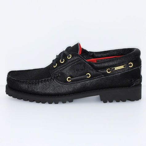 Supreme Timberland 2019 Collab 3-Eye Classic Lug Shoe Loafer Black Supreme Timberland, Timberland Loafers, Mens Fashion Photography, Mens Boots Fashion, Classic Shoes, Mens Fashion Summer, Calf Hair, Mens Fashion Shoes, Nice Shoes