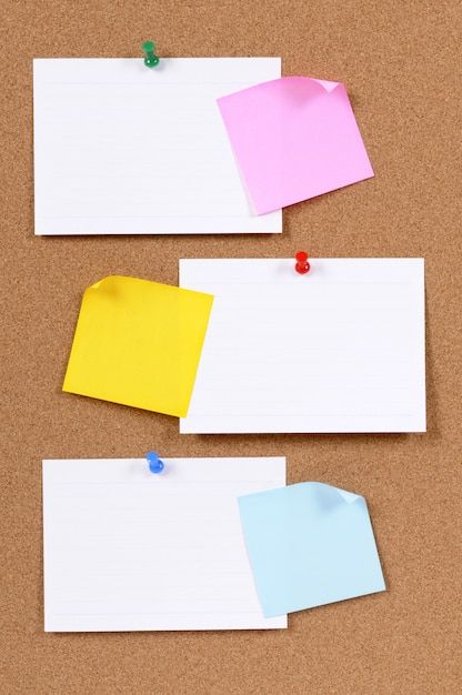 Paper and sticky notes | Free Photo #Freepik #freephoto #pinboard #bulletin-board #pin-board #paper-pin Pampered Chef Party Images, Study Templates, Paper Pin, Doodle Notes, Sticky Paper, Paper Mockup, Ipad Background, Open Day, Internet Safety