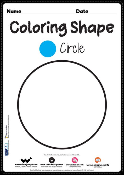 Circle Worksheet Kindergarten, Circle Shape Worksheets For Preschool, Circle Preschool Activities, Circle Worksheets Preschool, Circle Shape Activities For Preschool, Circle Activities For Preschool, Circle Coloring Pages, Twos Activities, Circles Curriculum