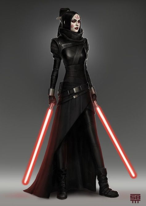 Dark Lady of the Sith Serge Birault, Sith Costume, Star Wars Outfit, Female Sith, Star Wars Sith Lords, Sith Warrior, Disfraz Star Wars, Star Wars Character, Star Wars Sith