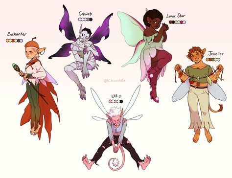 Fairies Character Design, Forest Fairy Character Design, Fairy X Human, Fairy Poses Drawing, Faerie Character Design, Pixie Character Design, Fish Fursona, Fairy Dnd Character, Fairy Oc Character Design