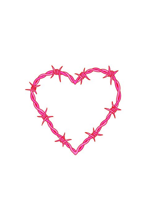 Heart Barbed Wire, Karol G Heart, Barbed Wire Heart, Inspo Tattoo, Valentine Tumbler, Wire Heart, Svg Heart, Heart Svg, Barbed Wire