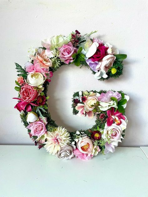 Wedding Decor Floral, Moss Letters, Boho Wedding Decor, Floral Alphabet, Floral Initial, Flower Letters, Woodland Nursery Decor, Woodland Nursery, Boho Wedding