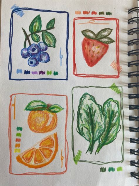 Crayon Sketches Ideas, Drawing Ideas Creative Sketchbooks Colorful, Colored Pencil Art Inspiration, Simple Coloured Drawings, Colored Pencil Sketchbook Ideas, Aesthetic Colorful Drawings, Sketch Book Colorful, Color Pencil Doodle Art, Aesthetic Crayon Drawings