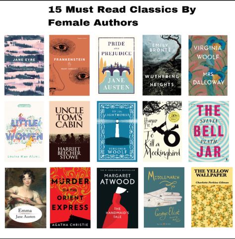 Classics | Booktok | Female authors | Little Women | Emma | The Bell Jar Literature Classics Reading Lists, Classics Everyone Should Read, Beginner Classic Books, Literature For Beginners, Must Read Classics Literature, Romance Classic Books, Good Literature Books, English Literature Books Reading Lists, Must Read Classic Books