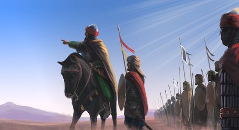 ArtStation - Rashidun Conquests, Mubarizun Arab Conquest, Rashidun Caliphate, Sasanian Empire, Abbasid Caliphate, Arabian Desert, Muslim World, Historical Warriors, King Abdullah, Islamic Artwork