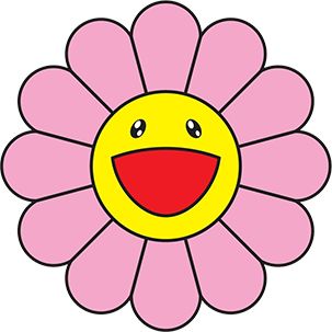 Takashi Murakami Pink Flower 2017 A superflat flower design I picked this as it represents blah blah Pink Flower Sticker, Murakami Flower, Superflat, Heart Iphone Wallpaper, Wallpaper Girly, Takashi Murakami, Iphone Wallpaper Girly, Smiley Face, Pink Flower