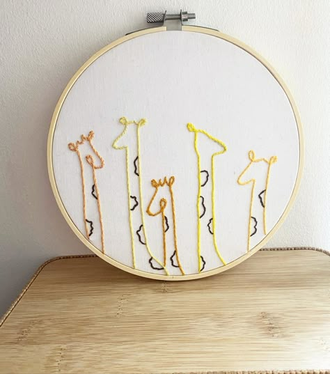 EmbroiderybyE on Instagram: “These cute little giraffes are now available to on my Etsy store for you to create yourself!  Link in my bio! Also something special will…” Embroidery Giraffe Pattern, Hand Embroidered Giraffe, Giraffe Embroidery Pattern, Giraffe Cross Stitch, Giraffe Embroidery, Christmas Giraffe, Embroidery Images, Embroidered Giraffe, Shirt Patterns