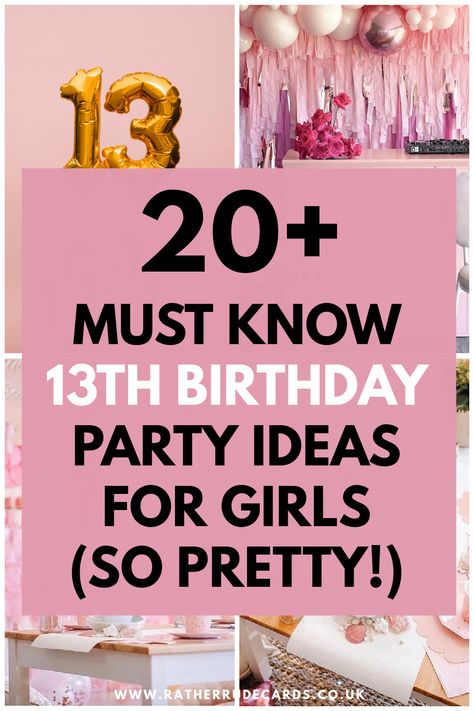 DIY creative girls 13th birthday party themes decor ideas and activities 10thbirthday Party Ideas, 10tg Birthday Ideas, Tenth Birthday Theme, Birthday Party Idea For Girls 11th, Girls 10th Birthday Party Ideas Themes, 10 Bday Party Ideas Girl, 10 Yo Birthday Party Ideas, Birthday Party Themes For 10 Yr Girl, Tenth Birthday Party Ideas Daughters