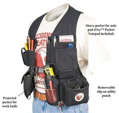 2535 - Builders' Vest™ | Tool Vest Best Tool Belt, Carpenter Tool Belt, Tool Vest, Occidental Leather, Tool Holders, Tool Belts, Carpenter Tools, Work Belt, Sharp Knife