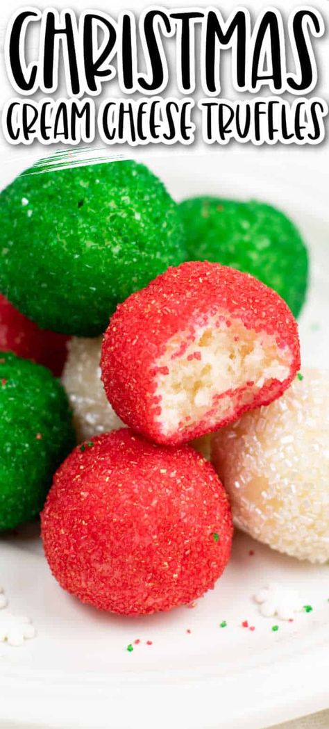 Christmas No Bake Recipes, No Bake Xmas Treats, Lofthouse Christmas Truffles, Blue Christmas Truffles, Cheap And Easy Christmas Treats, Easy Christmas Cookies No Bake, Easy Healthy Christmas Treats, Easy Christmas Candies And Treats, Little Debbie Truffles