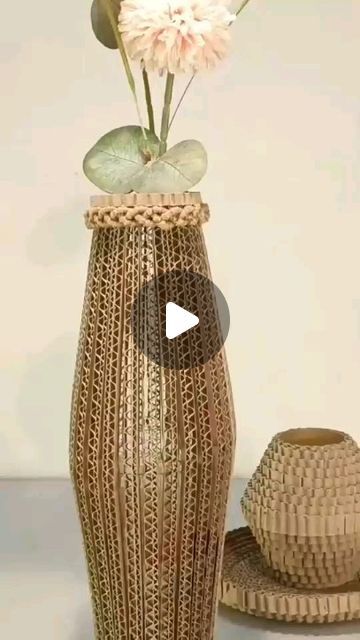 DIY IDEAS on Instagram: "Easy to make handmade flower 🌷 pot 🍯  #diy✨✨ #diy #diyvideo #creativityown28 @creativutyown28 #craft #craftyvideo #trending #trendingreels #viralvideos #viral #viralreel #reels #newreel" Carton Decoration Ideas, Diy Flower Vase Ideas Crafts, Flower Pot Diy Ideas, Diy Pots For Plants, Pot Decorating Ideas, Diy Vase Ideas, Making Flower Pots, Flower Pots Ideas, Flower Vase Ideas