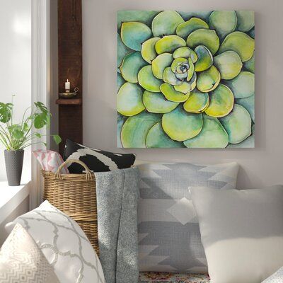 Farmhouse Bedroom Design, Cactus Paintings, Indigo Flower, Succulent Painting, Succulent Art, Cactus Art, Cute Canvas, Plant Painting, Green Wall Art