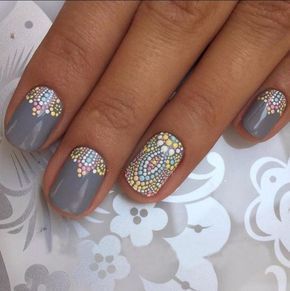 26 Mystical Mandala Nail Art Designs Mandala Nails, Her Nails, Dots Nails, Get Nails, Pastel Nails, Fabulous Nails, Cute Nail Designs, Nail Art Inspiration, Fancy Nails