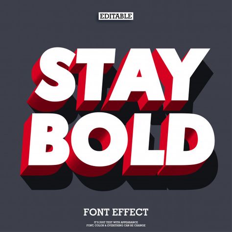 Bold and strong 3d red font effect Strong Fonts Typography, Strong Typography Design, Strong Fonts, Strong Font, Strong Typography, Font Effect, Bold Text, Graphic Design Fonts, Retro Sign