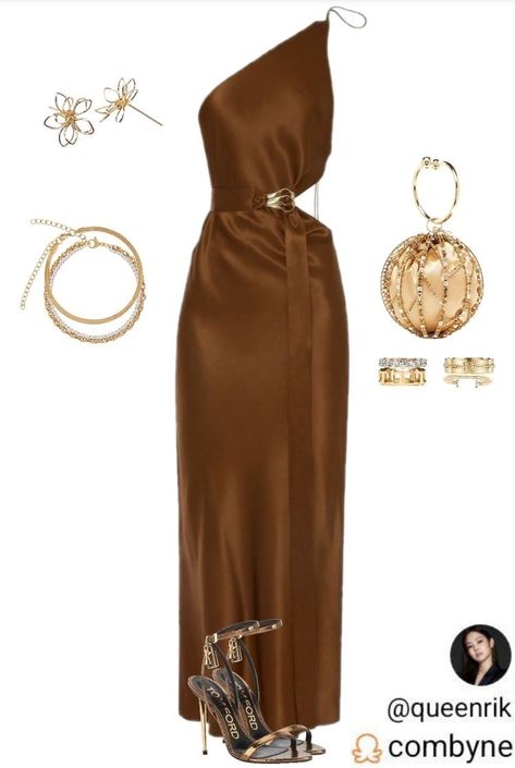 Event Outfit, Classy Work Outfits, Looks Chic, Dressy Outfits, Fancy Outfits, Brown Dress, Lookbook Outfits, Polyvore Outfits, Classy Dress