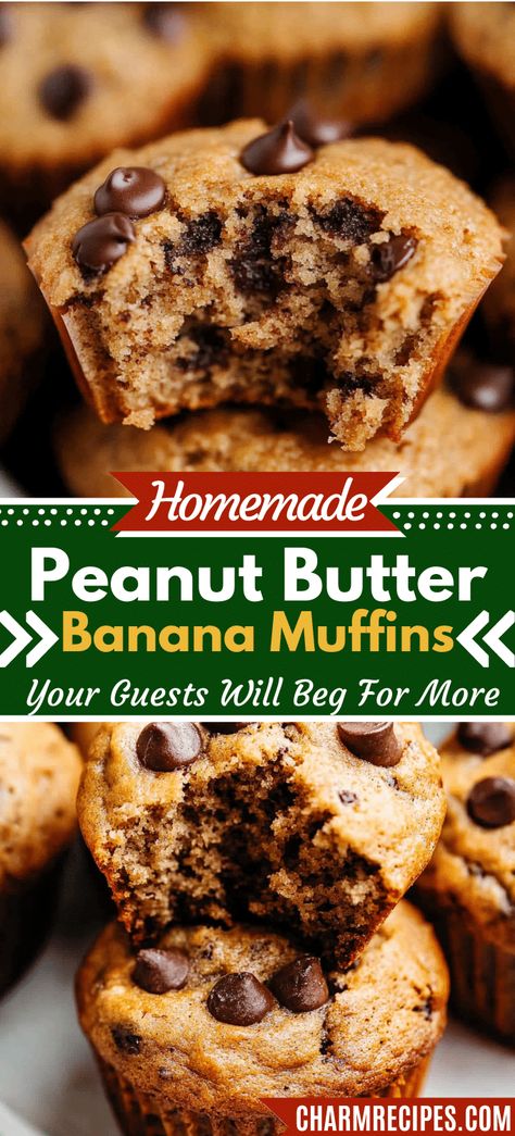 Peanut Butter Banana Muffins Banana Peanut Butter Chip Muffins, Banana And Peanut Butter Muffins, Peanut Butter Banana Chocolate Muffins, No Flour Banana Muffins, Peanut Butter Banana Bread Muffins, Ripe Banana Recipes Healthy, Healthy Peanut Butter Banana Muffins, Banana Peanut Butter Muffins, Peanut Butter Banana Recipes