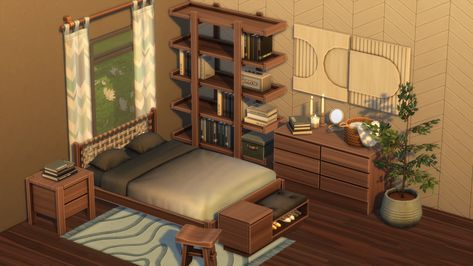 Sims 4 Parents Bedroom No Cc, Sims 4 Parents Bedroom, Build Buy Cc, Sims 4 Build Buy Cc, Bedroom Objects, Asian Bedroom, Parents Bedroom, New Bedroom, Sims Ideas