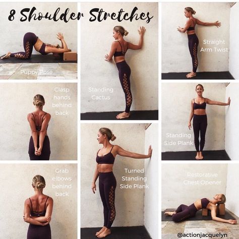 After Workout Stretches, Yoga Shoulder, Barre Instructor, Shoulder Stretches, Yoga Trainer, Yoga Tutorial, Yoga Beginners, Yoga Techniques, Yoga Posen